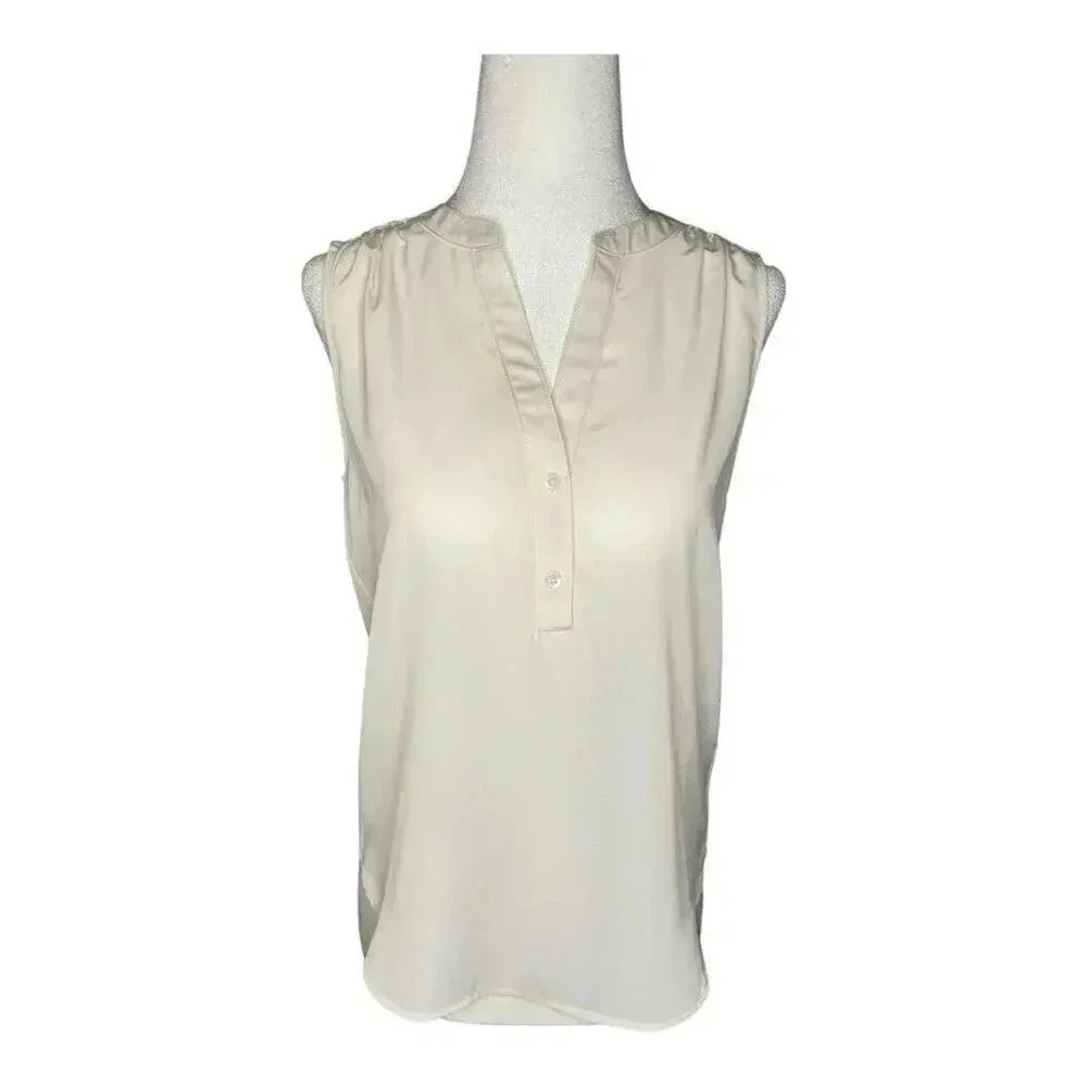 NEW J. Crew Petite XXS Marine Salt Sleeveless V-neck Popover Top NWT